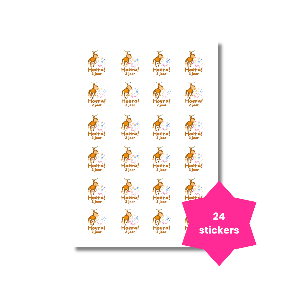 Aap stickers (24 stuks)