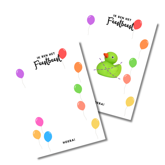 Feestbeest traktatiekaart