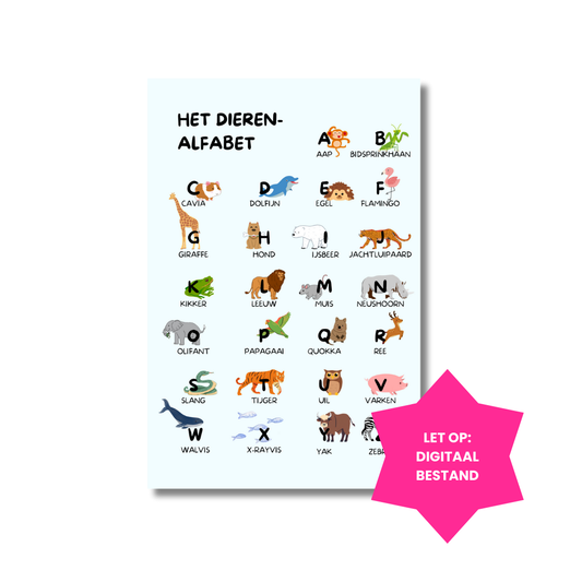 Dierenalfabet poster