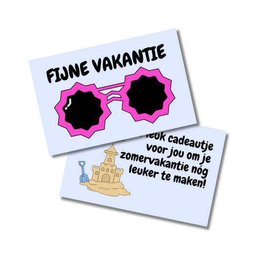 Cadeaukaartje - Fijne vakantie
